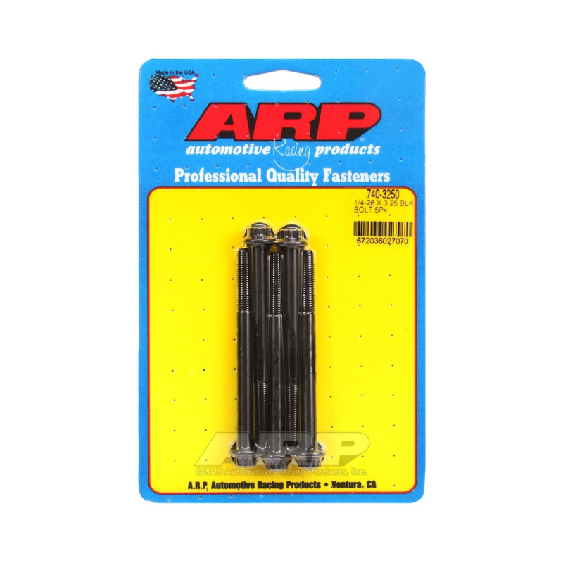 Set de șuruburi și piulițe universale ARP 1/4-28 – Oxid negru, 12 capete x 5 - ARP-740-3250 - 740-3250 - 3666618199474